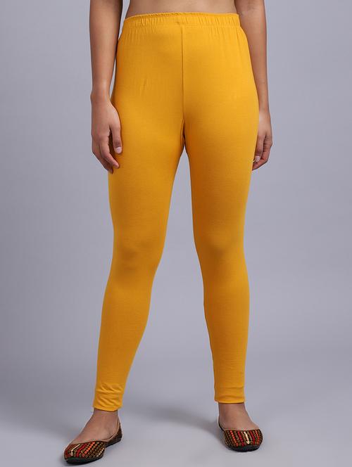 women solid high rise leggings - 20850519 - Very Small Image - 1