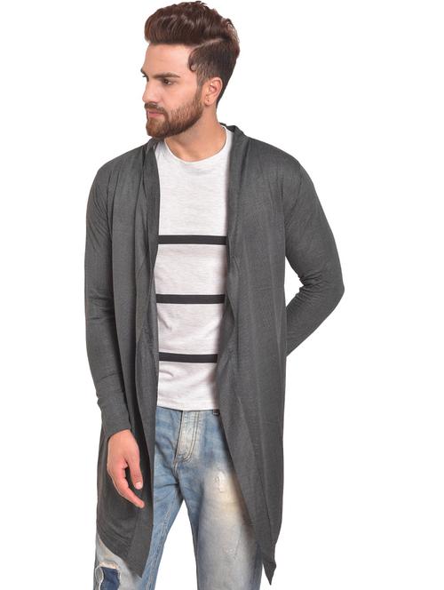 grey cotton blend shrug - 20850842 - Very Small Image - 1