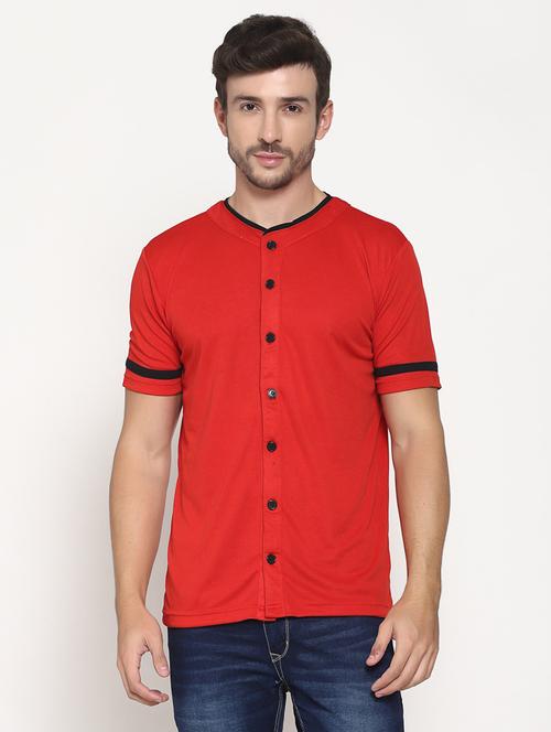 red nylon casual shirt - 20850873 - Very Small Image - 1