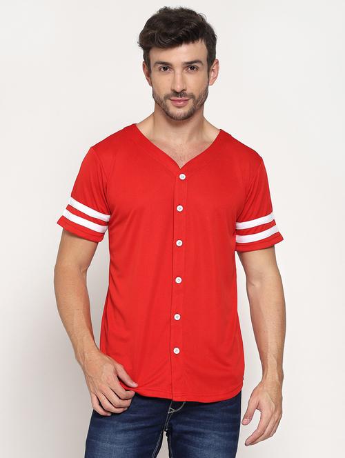 red nylon casual shirt - 20850875 - Very Small Image - 1