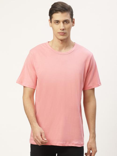 pink cotton plain tshirt - 20850905 - Very Small Image - 1
