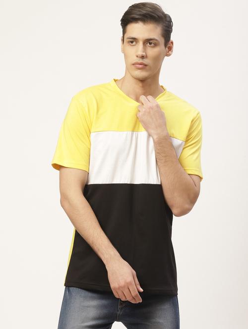 yellow cotton plain tshirt - 20850908 - Very Small Image - 1