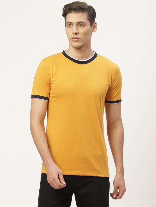 orange cotton plain tshirt - 20850910 - Very Small Image - 1