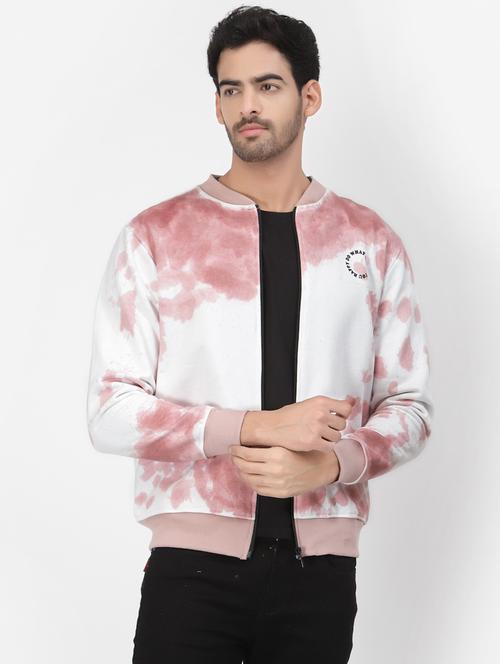 mens long sleeved tie & dye casual jacket - 20850987 - Very Small Image - 1
