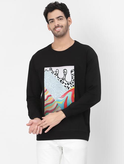men front print cotton sweatshirt - 20851158 - Very Small Image - 1