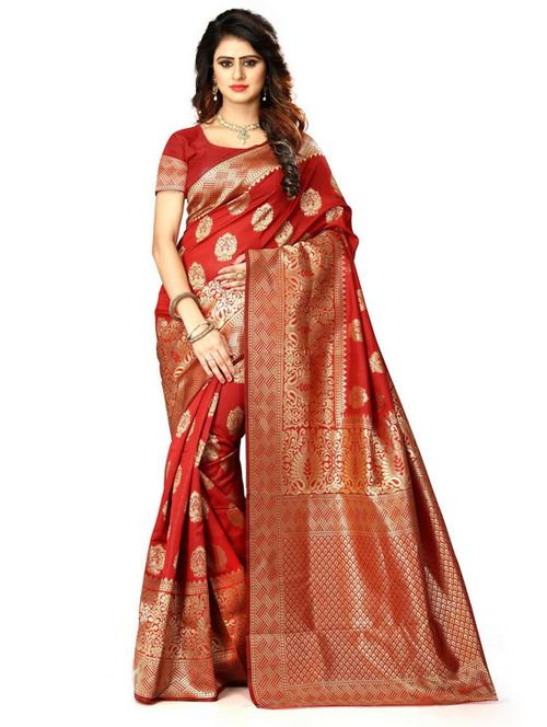 women self design banarasi saree with blouse - 20851287 - Very Small Image - 1