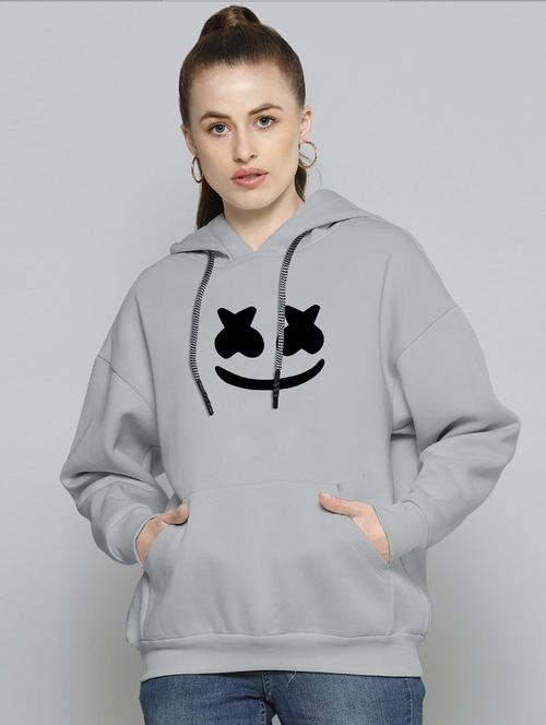 grey cotton blend chest print sweatshirt - 20852128 - Very Small Image - 1