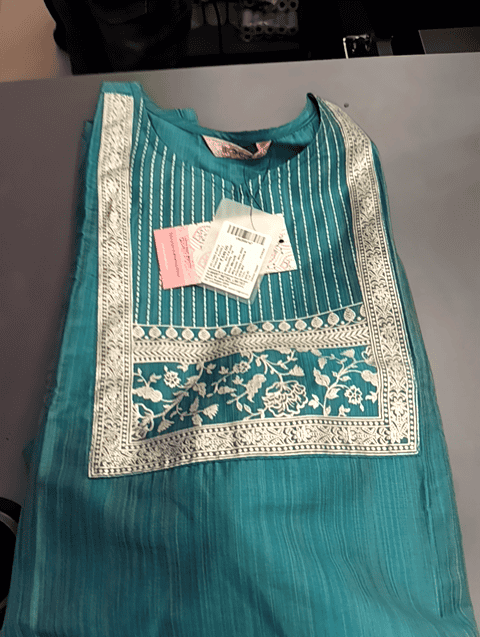 teal pst kurta - 20852245 - Very Small Image - 1