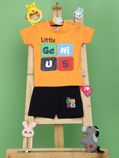 kids printed cotton shorts twin set - 20852545 - Very Small Image - 1