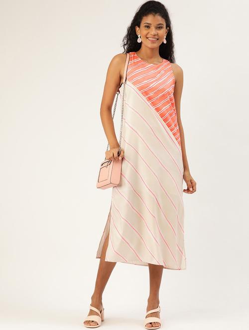 women white stripes a-line dress - 20853025 - Very Small Image - 1