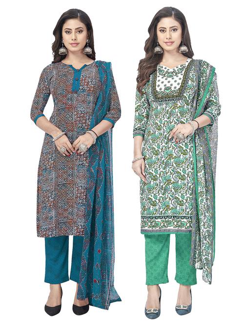 pack of 2 unstitched suit set - 20854577 - Very Small Image - 1