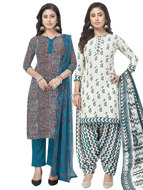 pack of 2 unstitched suit set - 20854582 - Very Small Image - 1