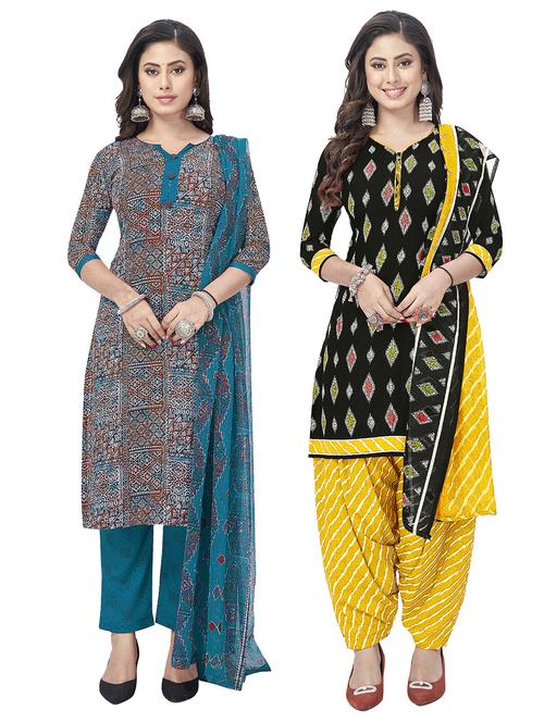 pack of 2 unstitched suit set - 20854606 - Very Small Image - 1