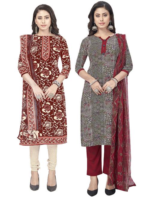 pack of 2 unstitched suit set - 20854617 - Very Small Image - 1