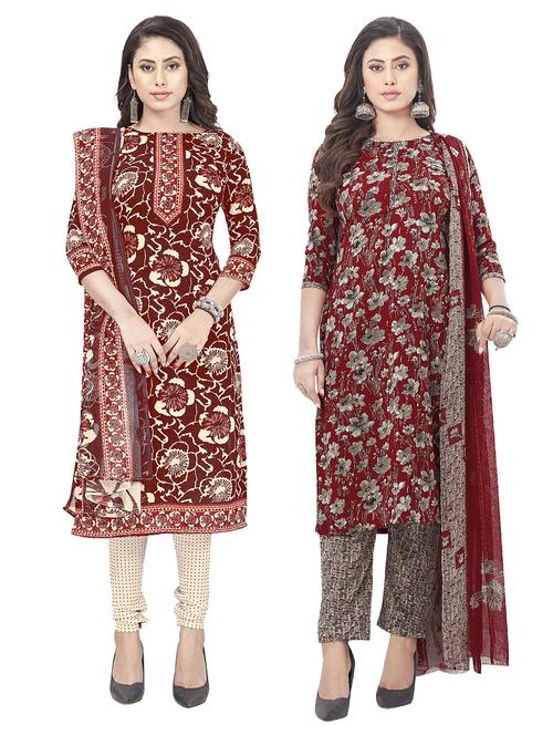 pack of 2 unstitched suit set - 20854622 - Very Small Image - 1