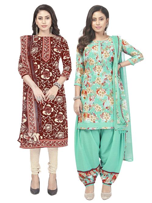 pack of 2 unstitched suit set - 20854646 - Very Small Image - 1