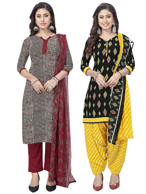 pack of 2 unstitched suit set - 20854694 - Very Small Image - 1