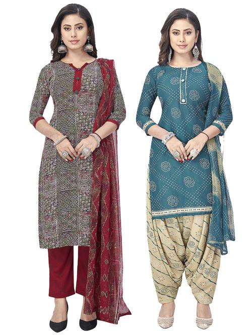 pack of 2 unstitched suit set - 20854700 - Very Small Image - 1