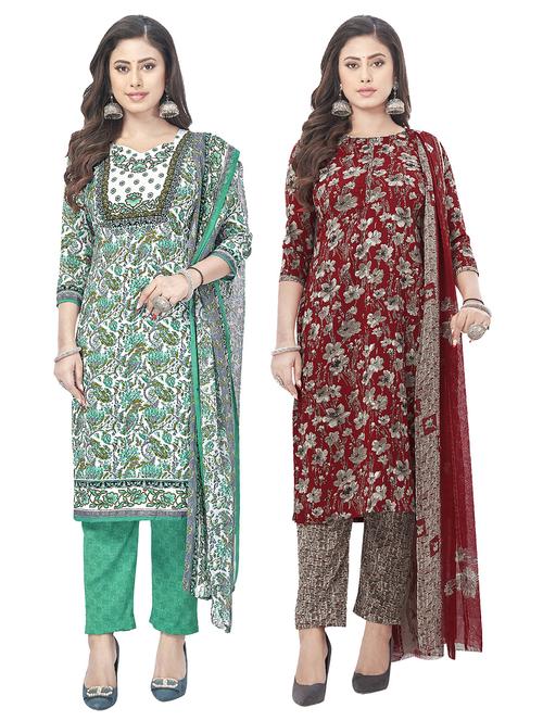 pack of 2 unstitched suit set - 20854787 - Very Small Image - 1