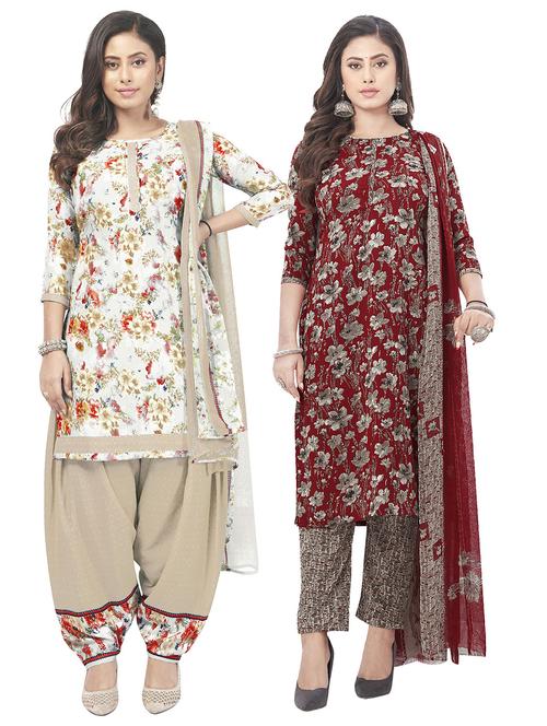 pack of 2 unstitched suit set - 20854798 - Very Small Image - 1