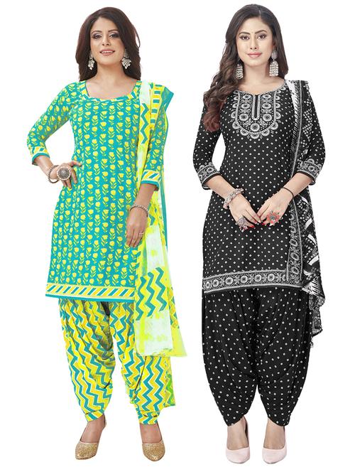 multi color pack of 2 unstitched suits - 20855065 - Very Small Image - 1