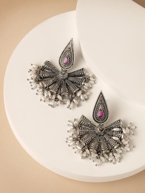 women silver plated drop earrings - 20855529 - Very Small Image - 1