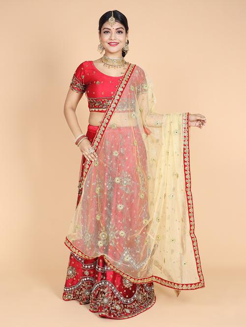 women gold embellished dupatta - 20857650 - Very Small Image - 1