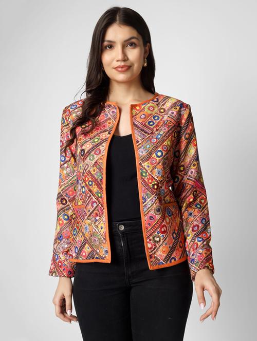 women multi color long sleeves jacket - 20858335 - Very Small Image - 1