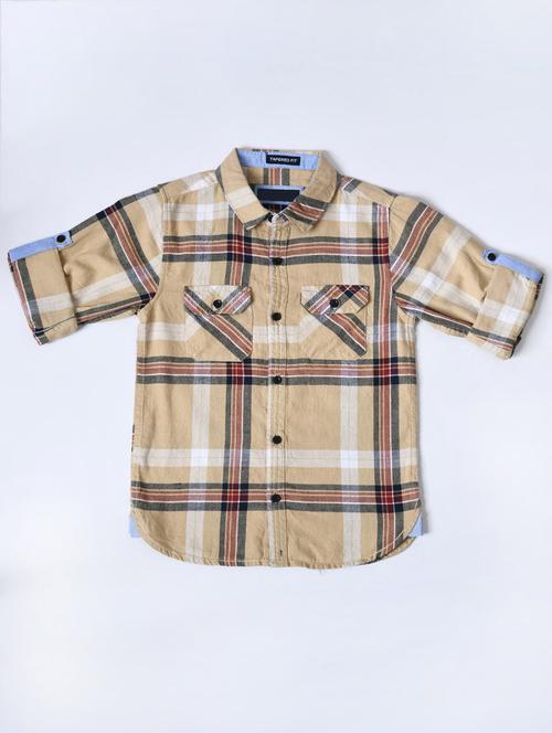 beige cotton shirt - 20858988 - Very Small Image - 1