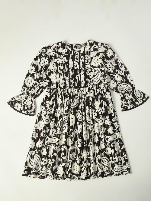girls floral print frock - 20859198 - Very Small Image - 1