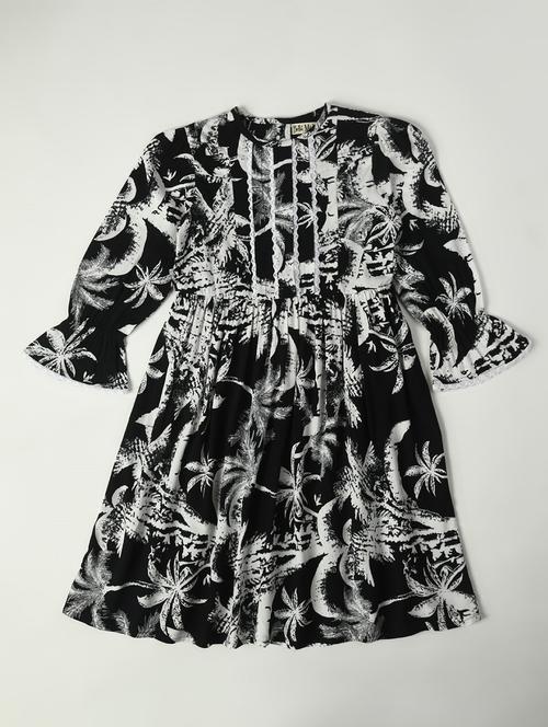 black printed detailed frock - 20859199 - Very Small Image - 1