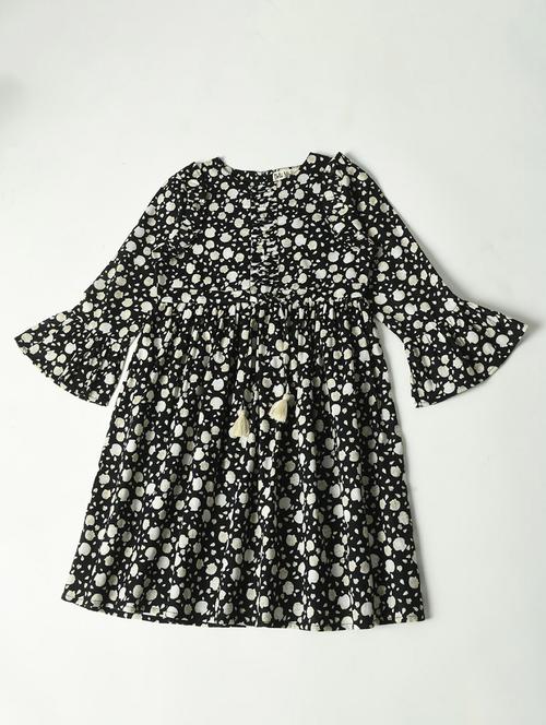 black cotton frock - 20859206 - Very Small Image - 1