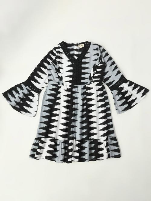 black cotton blend frock - 20859241 - Very Small Image - 1