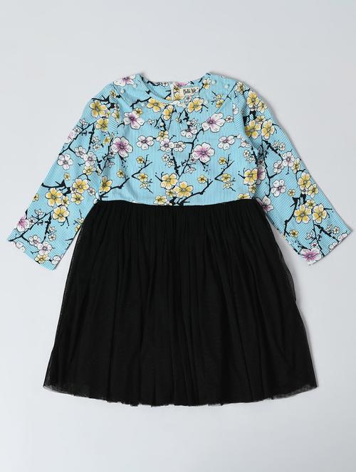 girls floral printed cotton frock - 20859271 - Very Small Image - 1