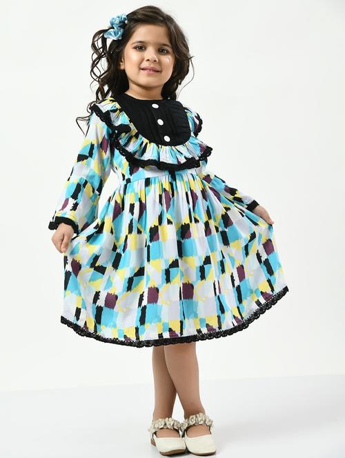 light blue cotton frock - 20859316 - Very Small Image - 1