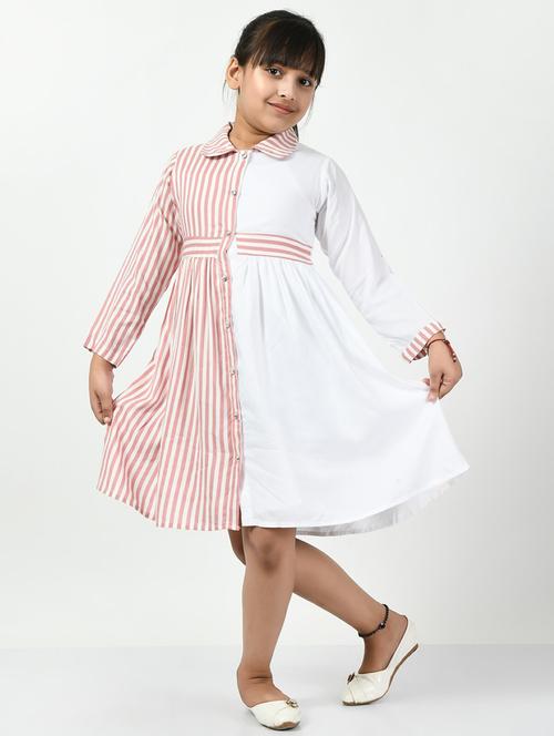 pink cotton frock - 20859323 - Very Small Image - 1