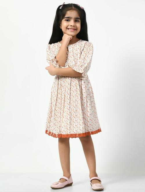 pink cotton frock - 20859327 - Very Small Image - 1