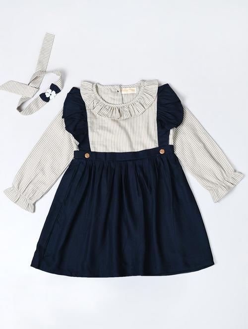 girls striped cotton frock - 20859350 - Very Small Image - 1