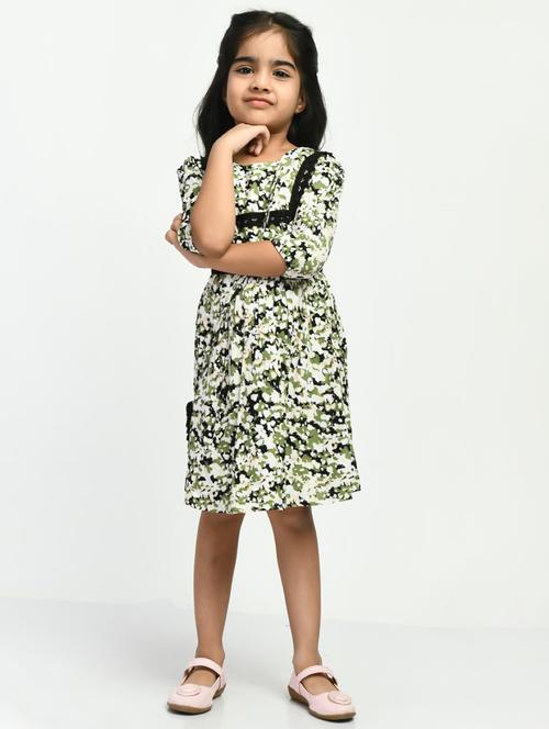 girls printed cotton frock - 20859379 - Very Small Image - 1