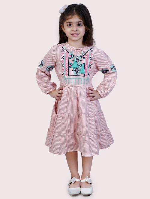 pink cotton frock - 20859458 - Very Small Image - 1