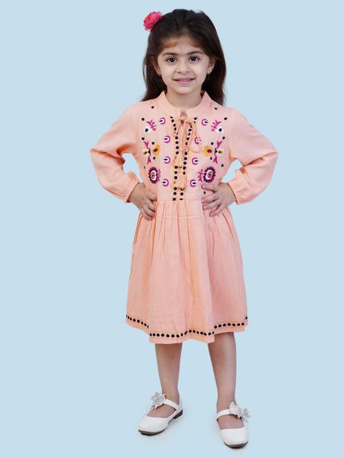 pink cotton frock - 20859479 - Very Small Image - 1