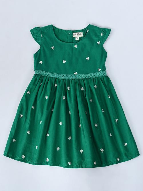 girls embroidered cotton frock - 20859529 - Very Small Image - 1