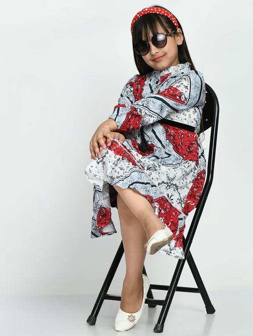 red cotton frock - 20859628 - Very Small Image - 1
