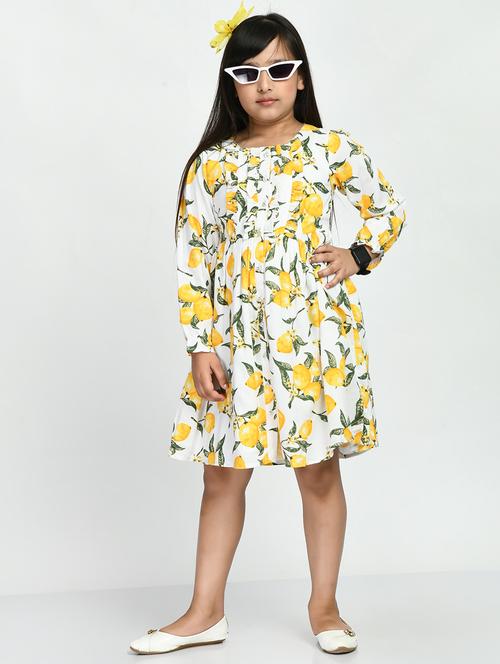 girls printed cotton frock - 20859649 - Very Small Image - 1