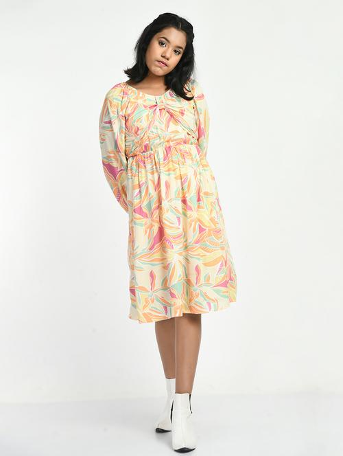 girls printed cotton frock - 20859736 - Very Small Image - 1