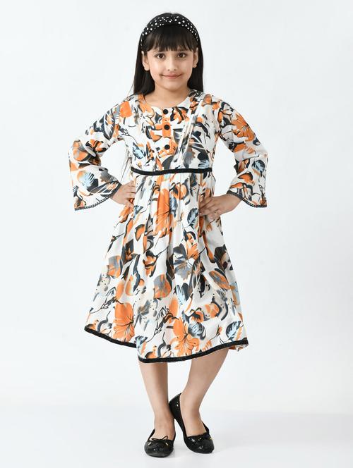 girls printed cotton frock - 20859928 - Very Small Image - 1