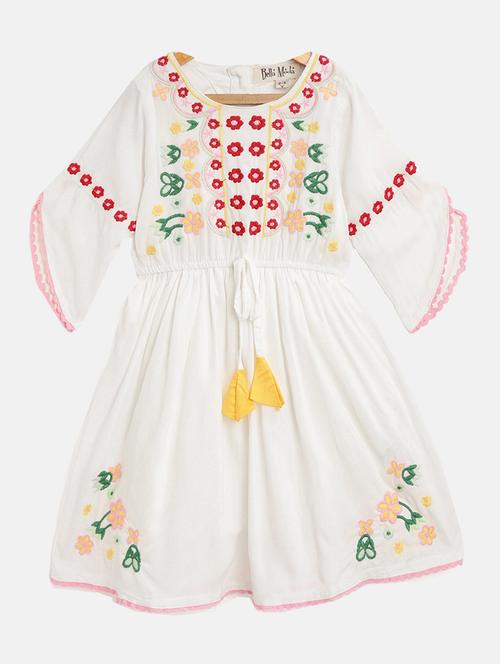 girls embroidered cotton frock - 20860363 - Very Small Image - 1
