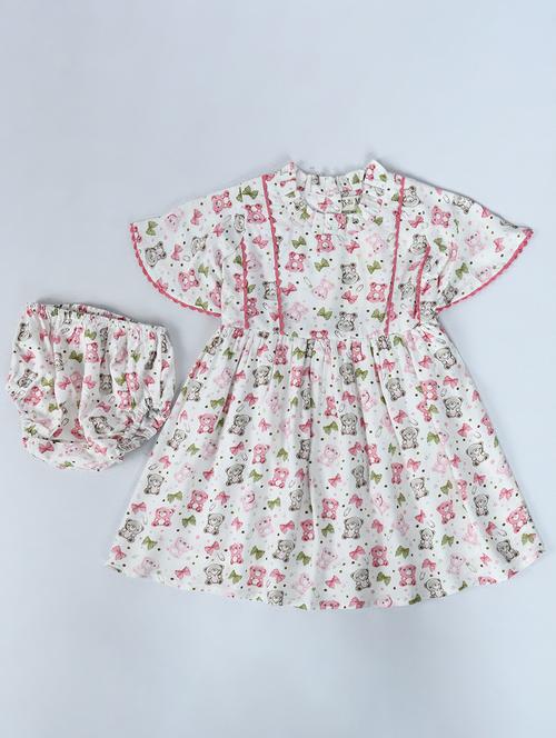white cotton frock - 20860443 - Very Small Image - 1