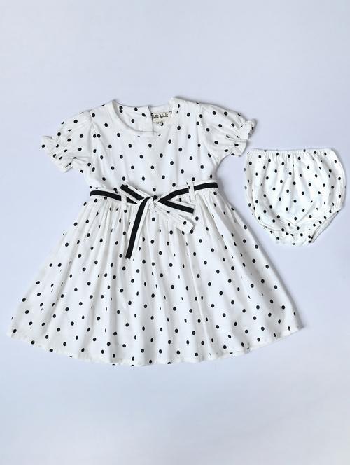 white cotton blend frock - 20860478 - Very Small Image - 1