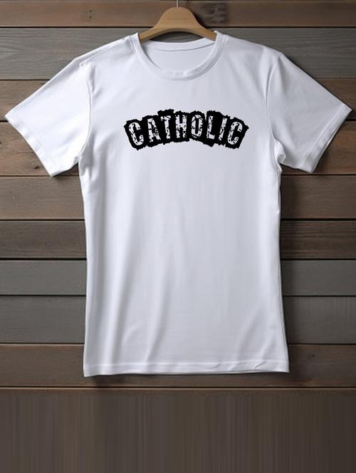 unisex white typographic printed t-shirt - 20863131 - Very Small Image - 1